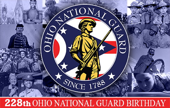 The Ohio National Guard birthday collage.