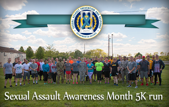 More than 80 service members from the Army, Air Force and Navy participated in the Sexual Assault Awareness Month 5K run 