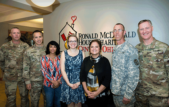 A room at Ronald McDonald House, across from Nationwide Children’s Hospital in Columbus, Ohio, is re-dedicated.