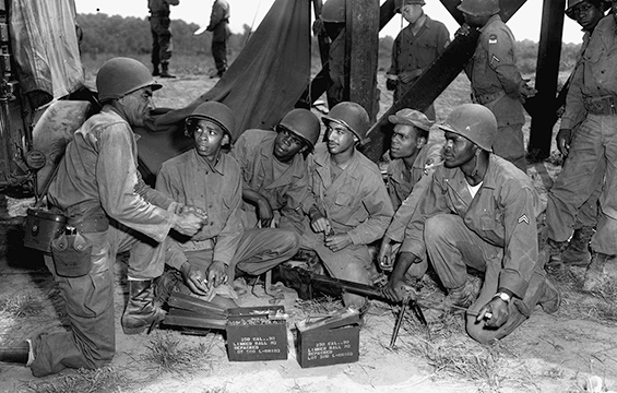 Ohio Army National Guard 
Historical Collections photo of 372nd Infantry Battalion from 1950s.