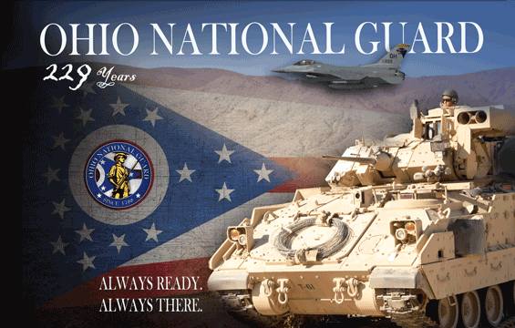 Ohio National Guard celebrates 229th birthday graphic.