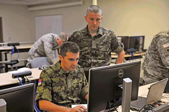 Serbian Armed Forces information technology specialists participate in Cyber Tesla.