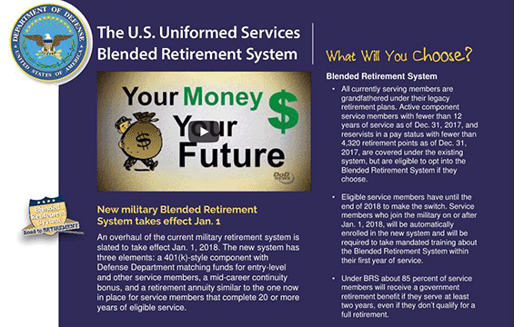 The U.S. Uniformed Services Blended Retirement System cover page