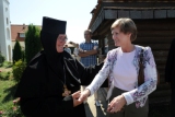 20110911-A-6303K-004  Maj. Gen. Deborah A. Ashenhurst, the Ohio adjutant general, thanks the head nun of Petkovica monastery in Serbia for her hospitality after visiting the site Sep. 11, 2011, as part of a cultural day.  Ashenhurst and a delegation from Ohio are visiting Serbia as part of an ongoing State Partnership Program, to promote and coordinate activities between Serbia and Ohio (Ohio National Guard Photo by Staff Sgt. Peter Kresge).