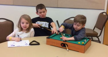 Children play at a Yellow Ribbon Reintegration Program.