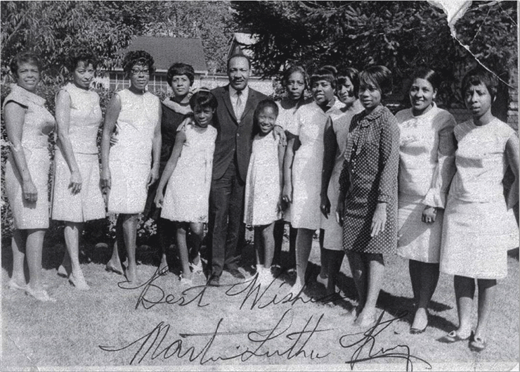 Family photo with Martin Luther King Jr.