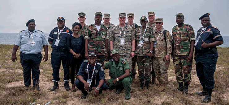 Group shot of partners in PAMBALA exercise. 