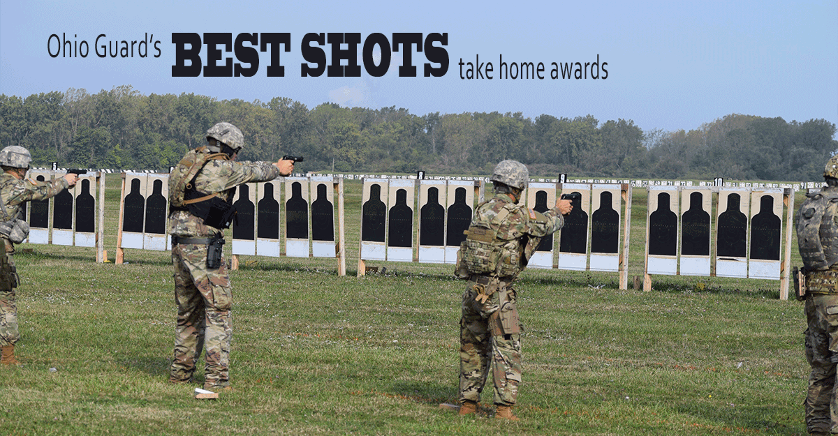 Soldiers shoot at targets.