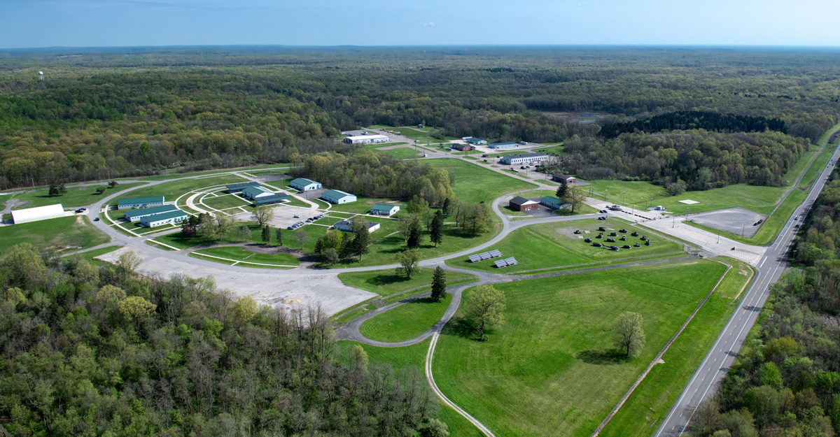 Aerial view of Camp Garfield
