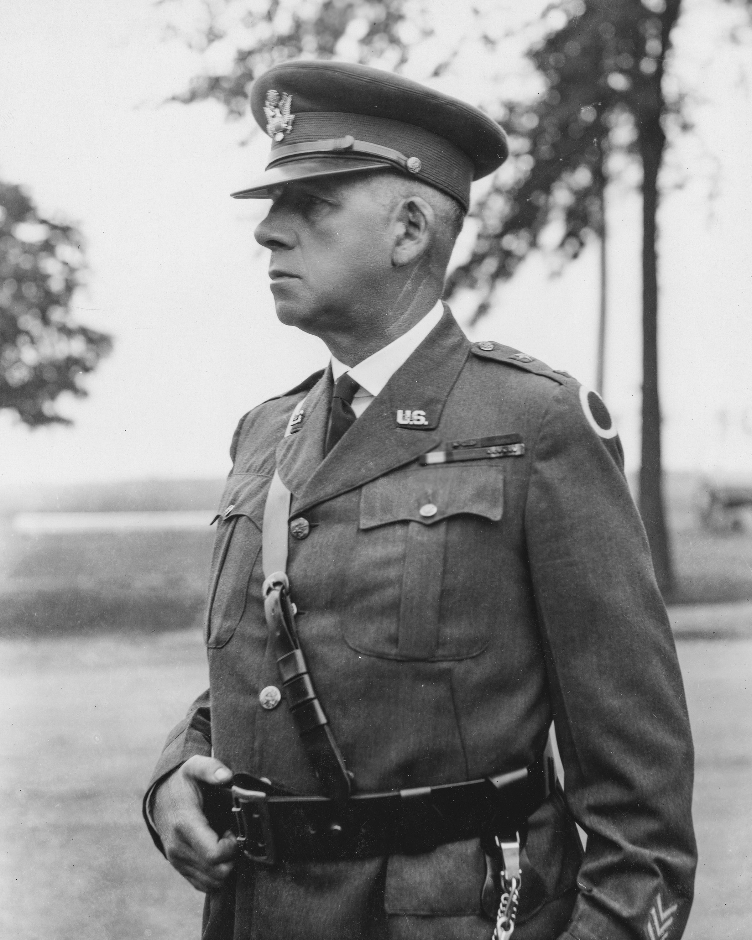 Black and white photo of Hough in uniform