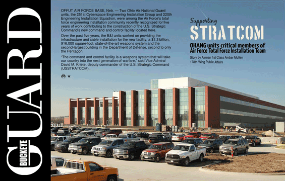 Spread from Buckeye Guard article about STRATCOM.