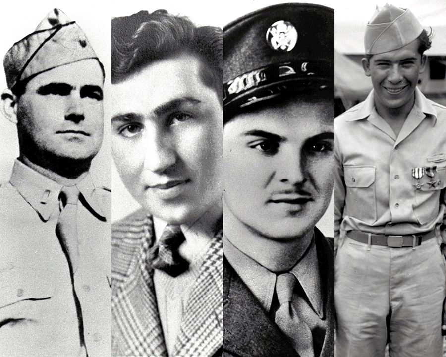 Composite of 4 Medal of Honor recipients.