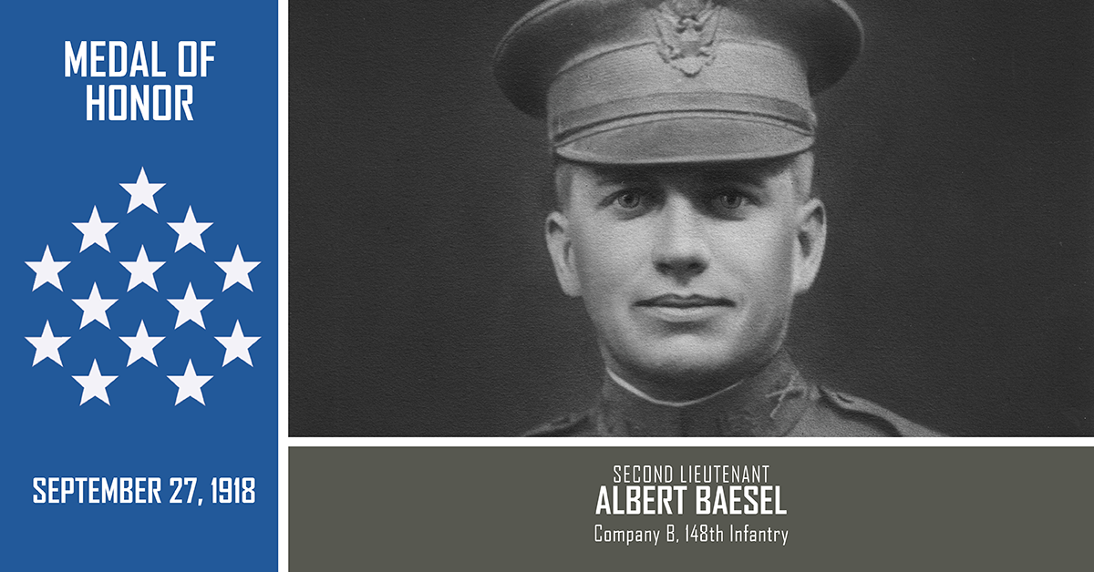 Portrait of 2nd Lt. Albert E. Baesel.