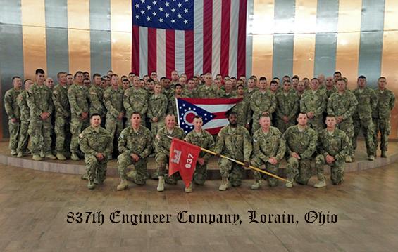 The 837th Engineer Company, from Lorain, Ohio