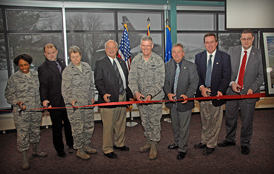 Ribbon-cutting ceremony on Dec. 16, 2013, in Springfield, Ohio for the realignment of state Route 794