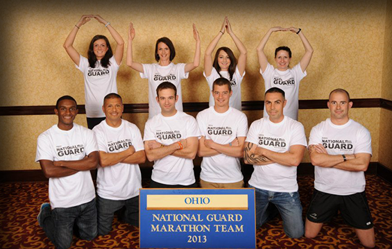 Members of the Ohio National Guard Marathon Team