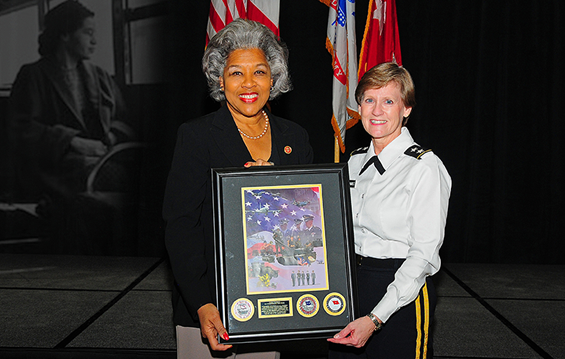 U.S. Rep. Joyce Beatty (left) and Maj. Gen. Deborah A. Ashenhurst, Ohio adjutant general.