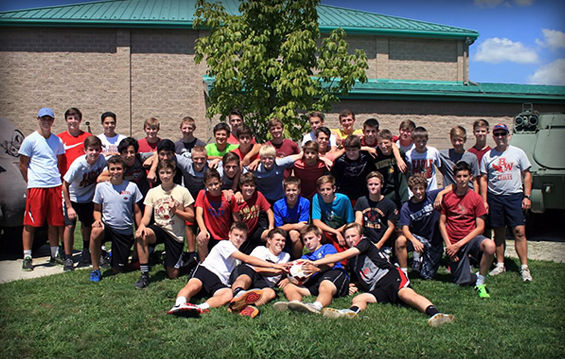 The boys varsity and junior varsity soccer teams from Bishop Watterson High School.