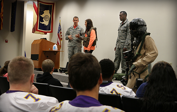 Members of the 179th Airlift Wing and 200th RED HORSE Det.1 hosted more than 150 Lexington High School sophomores.