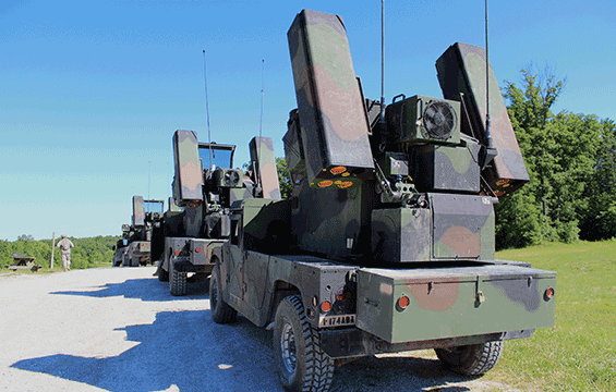 Soldiers with the 1st Battalion, 174th Air Defense Artillery Regiment prepare their Avenger Air Defense Systems prior to conducting gunnery.