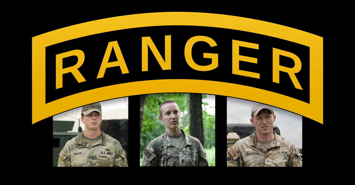 Ranger patch over top of 3 guard member pics