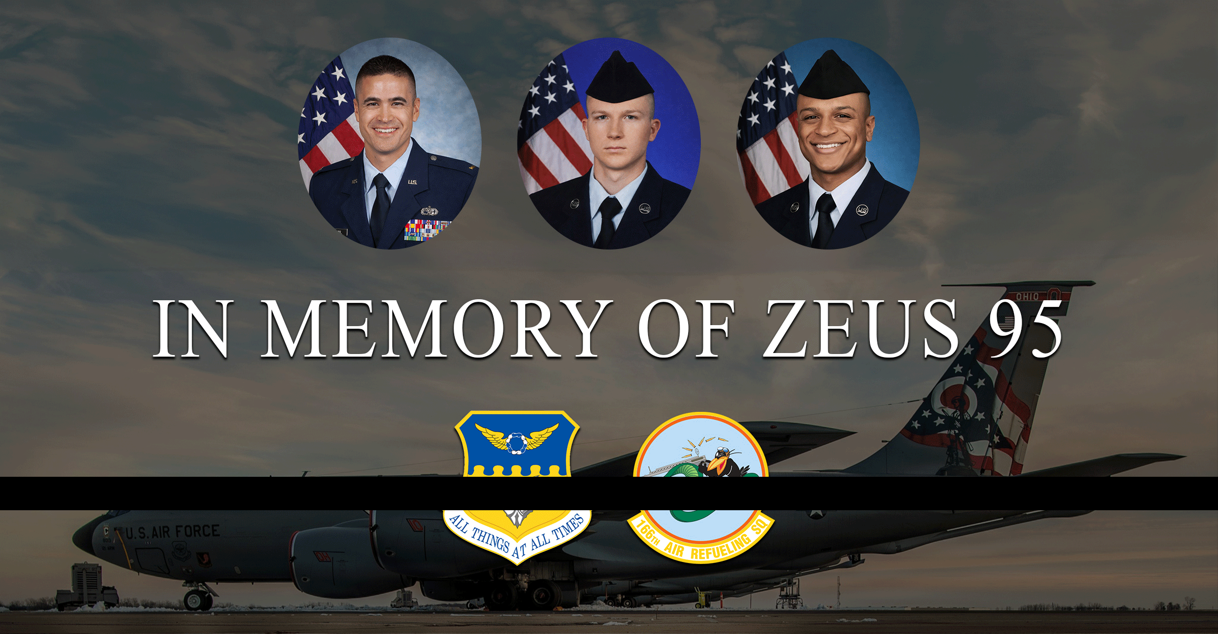 Graphic of 3 Ohio National Guard Airmen who were killed in action