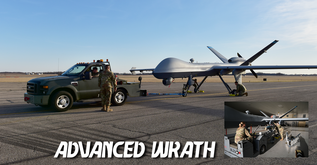 MQ-9 Reaper sits on the taxiway