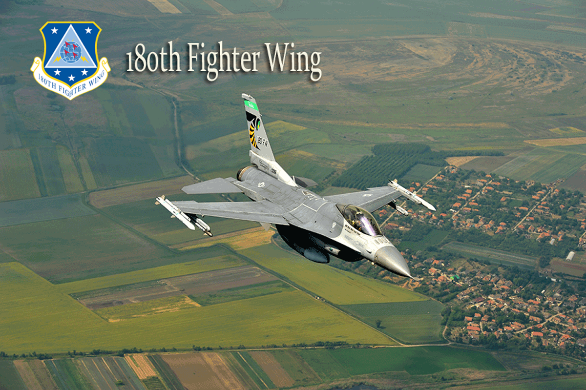 F-16 in the air.