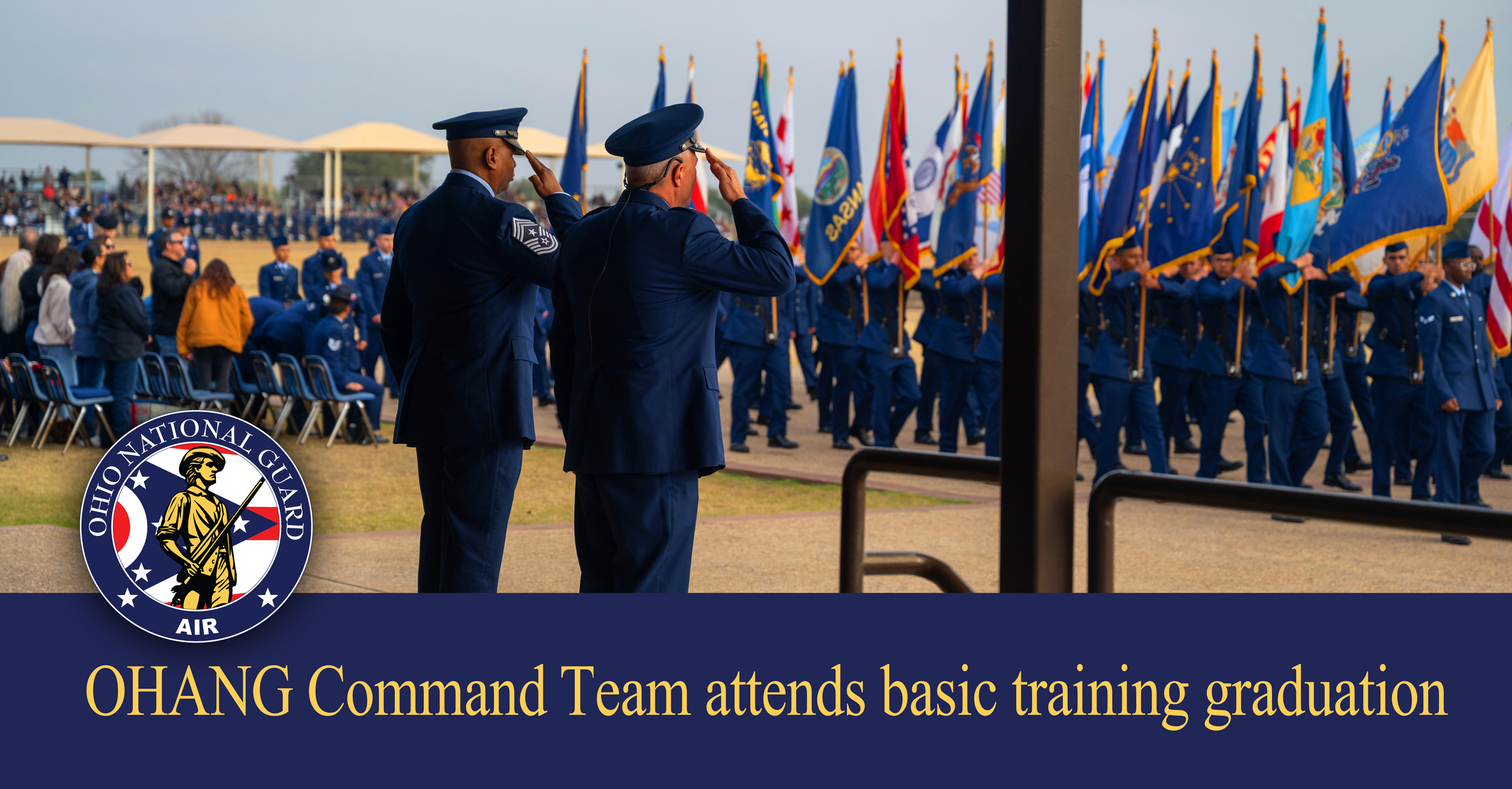 Ohio Air National Guard ATAG and State CCMSGT salute Airmen