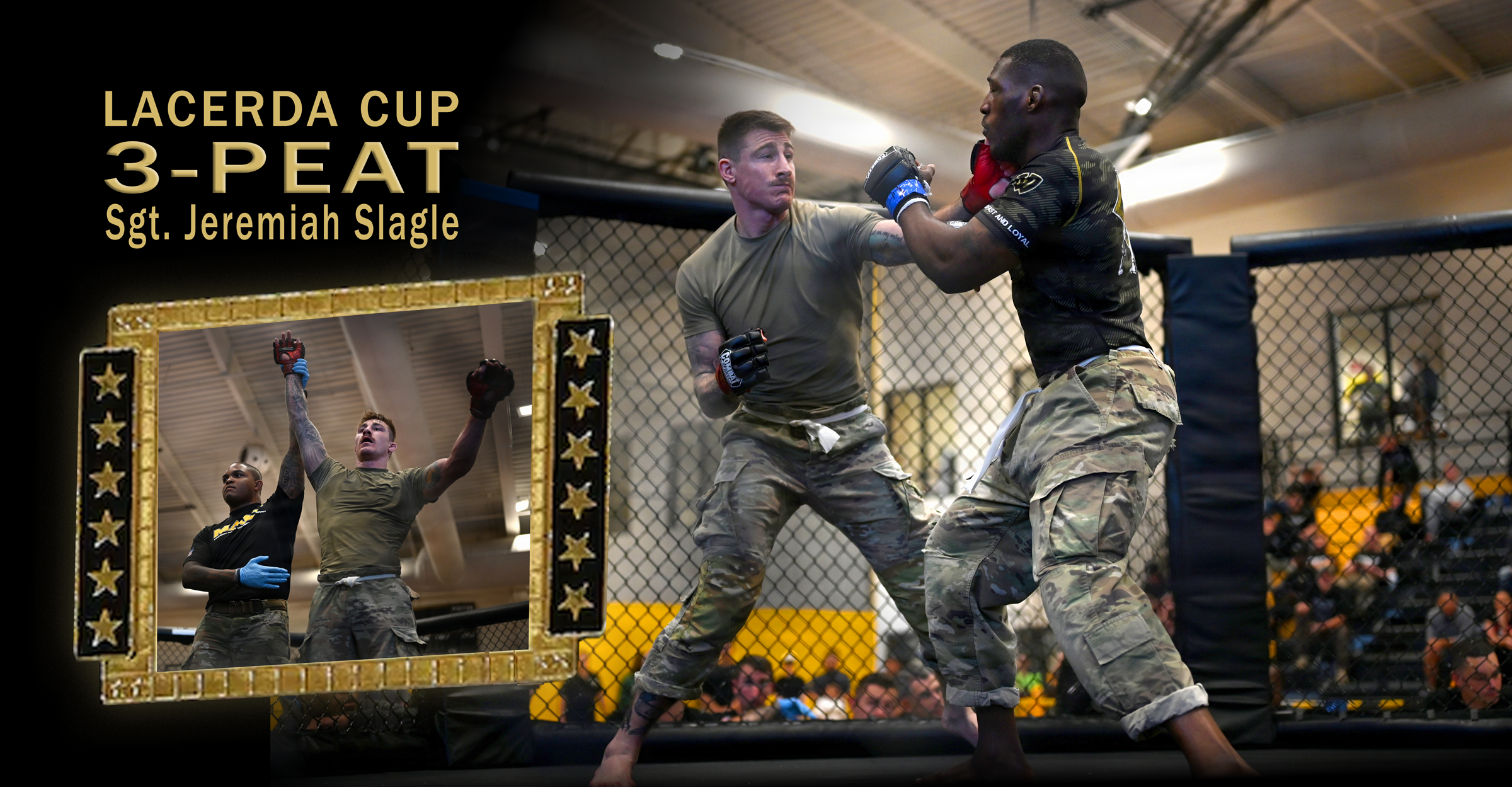 Sgt. Jeremiah Slagle fights competitor