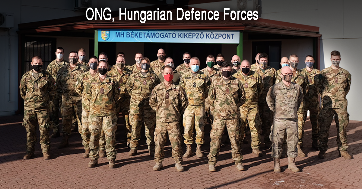 Group shot of Hungarian Defence Forces volunteer soldiers.