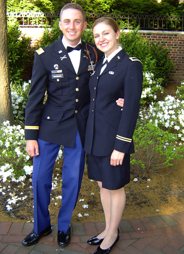 1st Lt. Jonathan D. Grassbaugh and Cadet Jenna C. Parkinson 