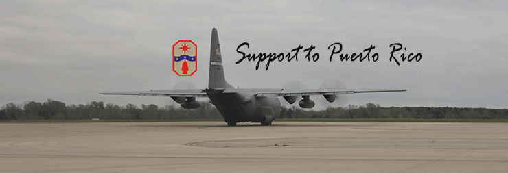 C-135 leaving airport with supplies for Puerto Rico.