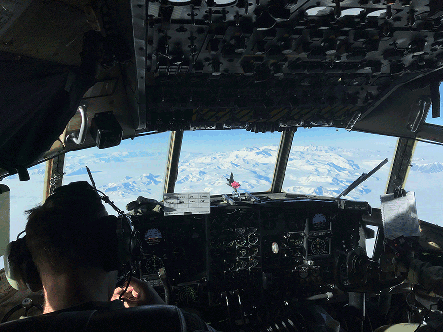 view of landscape from cockpit