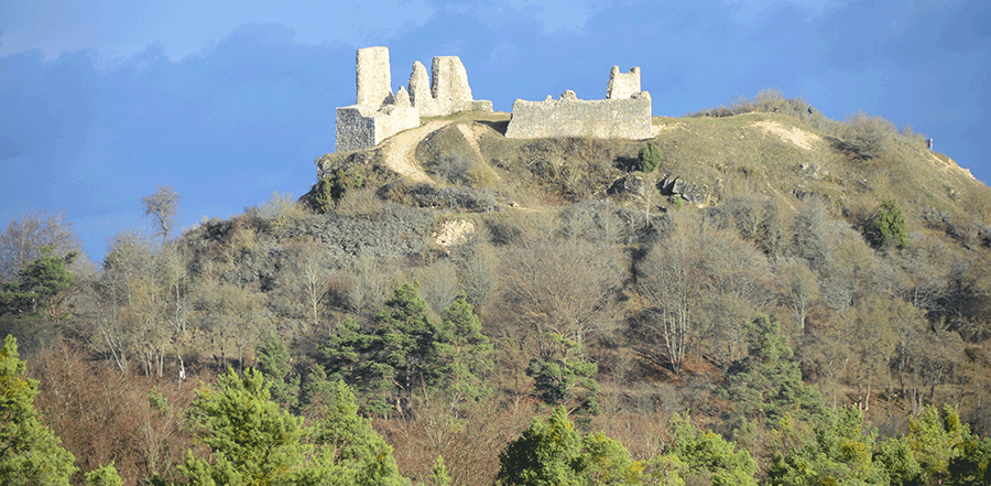 A view of the Hohenburg Castle during exercise.