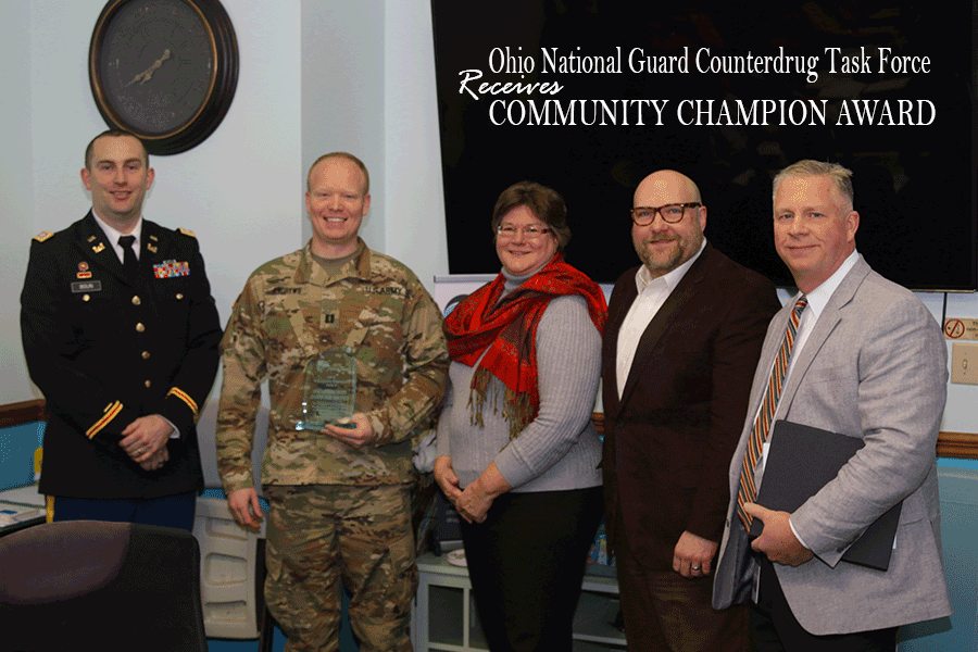 The Union County Drug Free Coalition recognized the Ohio National Guard Counterdrug Task Force as the 2019 Community Champion Award winner, for the team's significant contributions to educating youth on making healthy life choices.