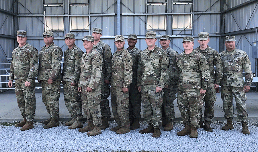 Group shot of Soldiers standing.