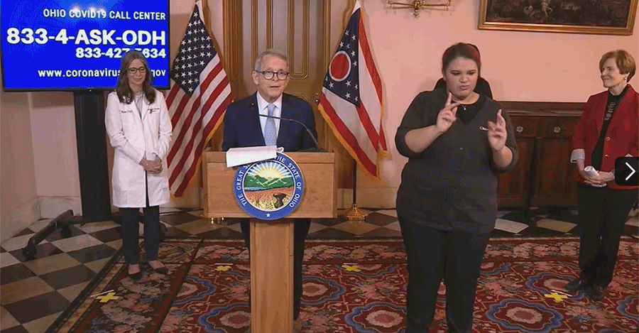Governor DeWine at press conference