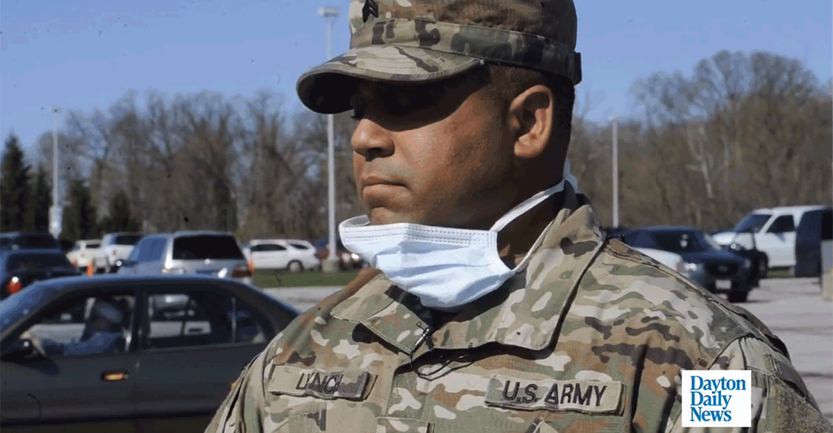 Soldier headshot being interviewed.